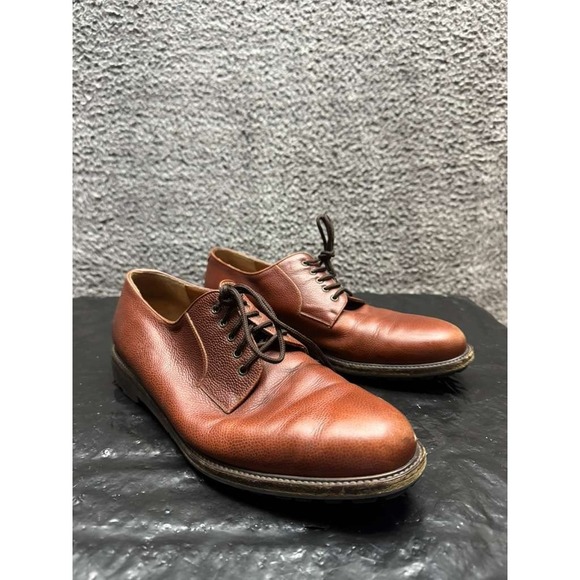 Salvatore Ferragamo Leather Lace Up Oxford Shoes Brown 09984 Mens‎ Size 12D US